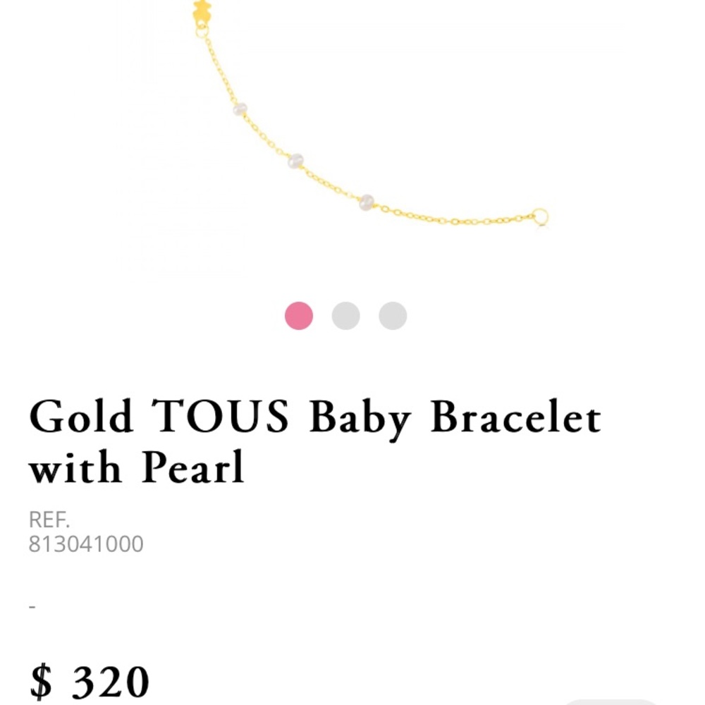 TOUS Gold/pearl bracelet - Picture 3 of 4